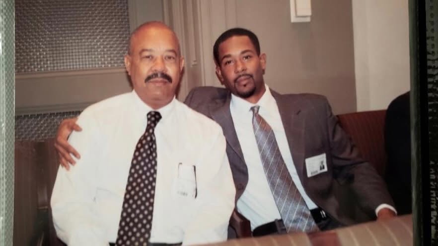 Leon with his dad