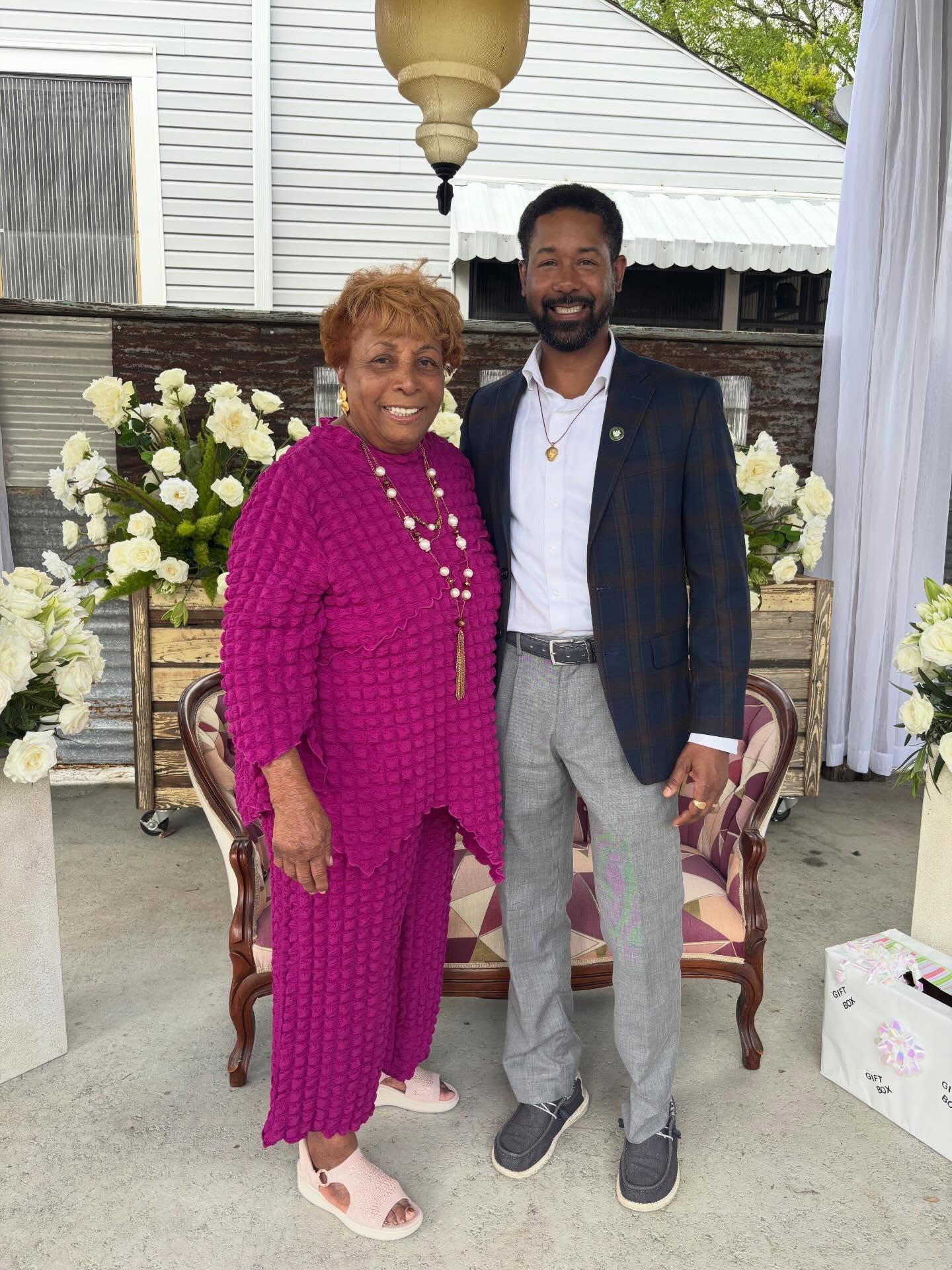 Judge Roché with Roberta Brown