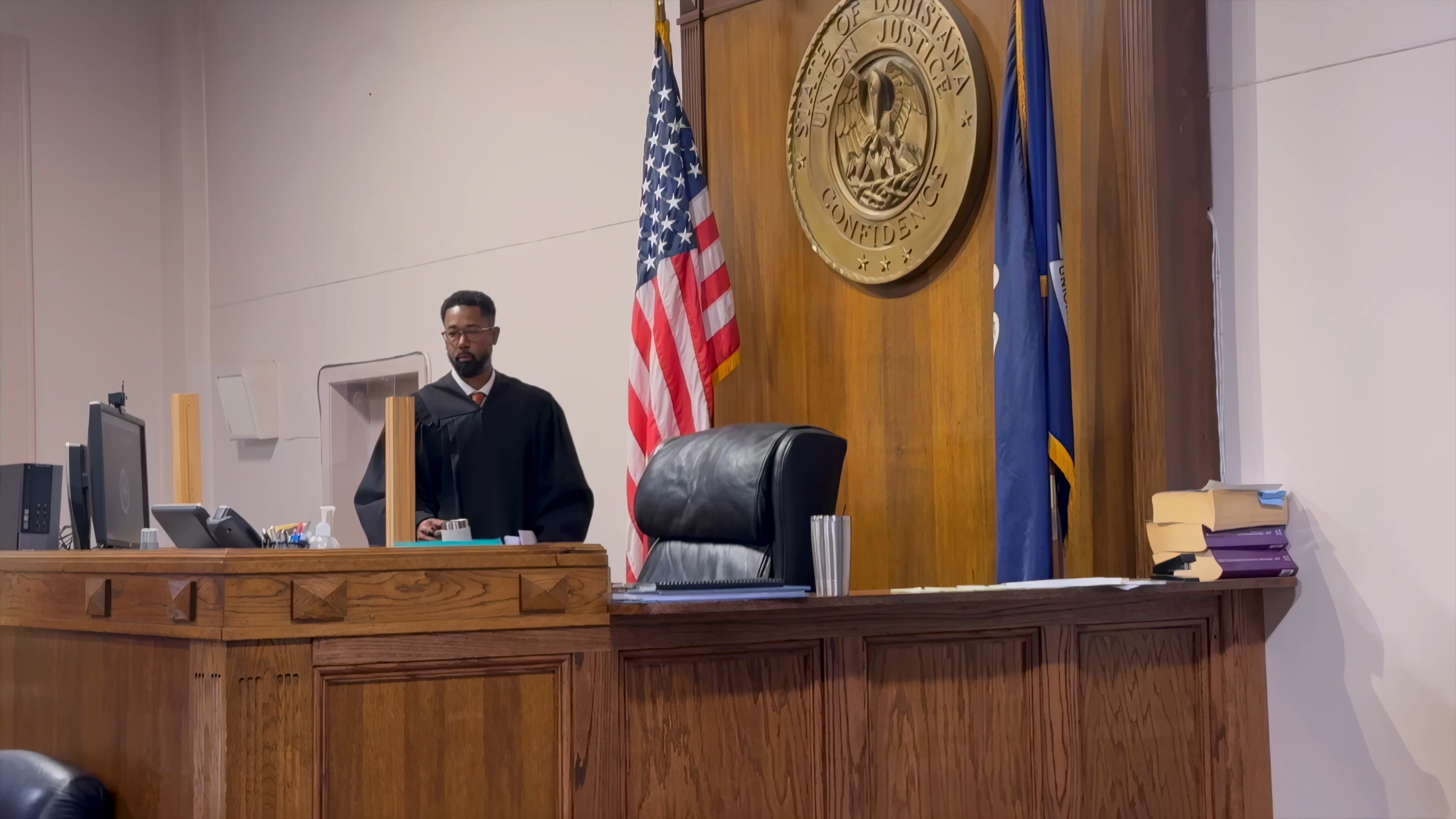 Judge Roché on the bench